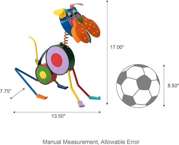 Glitzhome Metal Novelty Garden Statue Outdoor Decoration