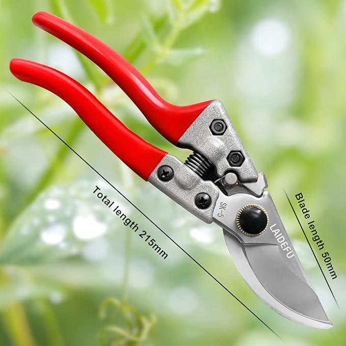 Garden Shears, Pruning Shears for Gardening Heavy Duty with Rust Proof Stainless Steel Blades, Garden Clippers Best Hand Pruners Ergonomic Gardening Tools (MJ-1)