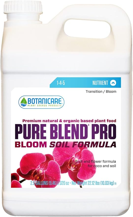 Botanicare Pure Blend Pro Bloom Soil, Nutrient for Fruit and Flowers, 1-4-5, 2.5 gal.