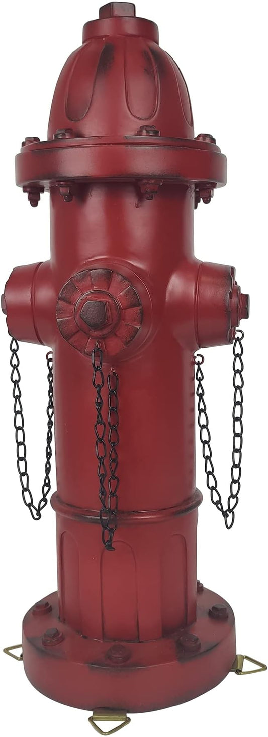 Fire Hydrant for Dogs to Pee On-16 Inches Red Puppy Pee Post Training Tool Resin Yard Garden Indoor Outdoor Statue
