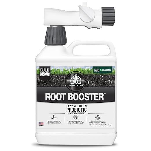 Turf Titan Root Booster Hose End – Lawn Probiotic & Garden Booster – Natural Liquid Probiotic for Lawn Care – Green Lawn Booster for Lawn Maintenance
