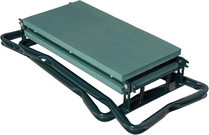 Garden Kneeler Seat Heavy Duty Gardening Bench Stool with 2 Tool Poch Bags, Widen EVA Soft Foam Pad for Kneeling and Seating, Lightweight Frame