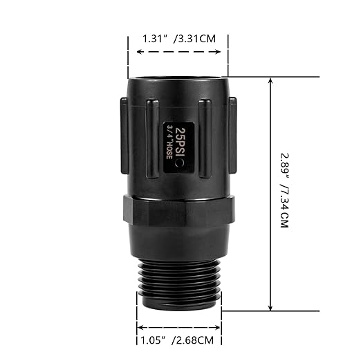2pcs Garden Hose Pressure Regulator 25 PSI, 3/4" FHT × 3/4“ MHT, Pressure Reducer, Great for Drip Irrigation System Distributing Regulator drip Irrigation Parts emitters for drip line