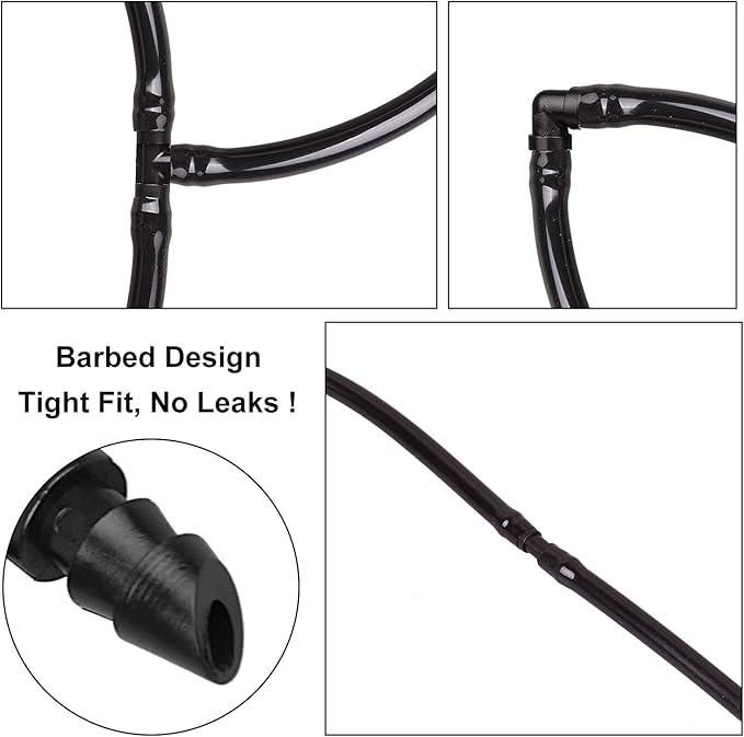 80 Pack Drip Irrigation 1/4” Barbed Coupling Fittings, Barbed Connectors Fits Universal 1/4-Inch Drip Tubing, Irrigation Coupler for Drip or Sprinkler System
