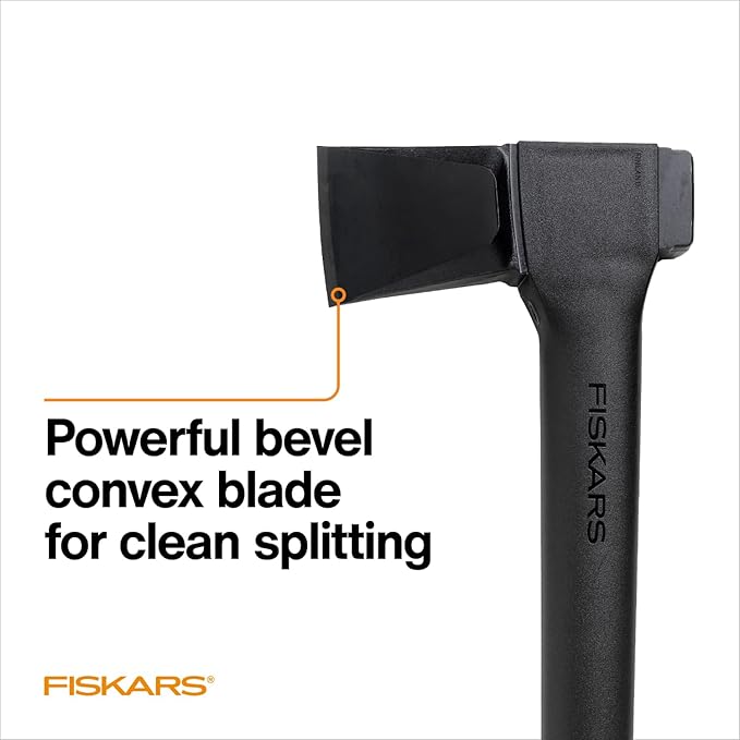 Fiskars 36" Super Splitting Axe, Wood Splitter for Medium to Large Size Logs, with Shock-Absorbing FiberComp Handle, Lawn and Garden Tool, 6 pounds, Black