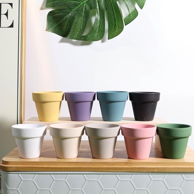 vensovo 48 Pcs 2" Tiny Terracotta & Terra Cotta Pots with Drainage - Pink Small Mini Clay Ceramic Pottery Planter Ideal for Indoor/Outdoor Plants, Crafts, Wedding Favors