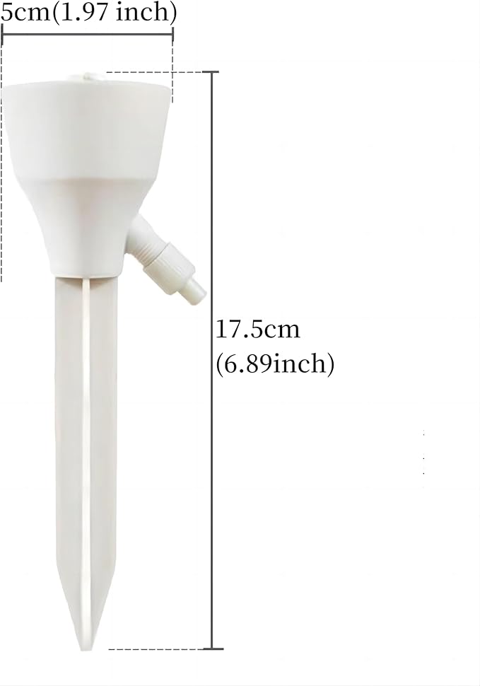 5Pcs Self Watering Planter Insert for Plant,Automatic Plant Watering Devices with Adjustable Drip Valve Switch for Garden Self Watering Spikes for Indoor Outdoor Potted Plants(White)