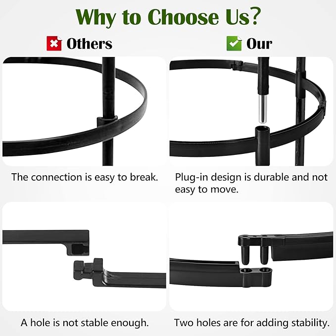 Garden Obelisk Trellis for Climbing Plants Outdoor 6 Ft Rose Bush Round Trellis with Grow Bag for Pots Rustproof Metal Plant Flower Trellises for Clematis Vine Jasmine Support Outdoor Indoor