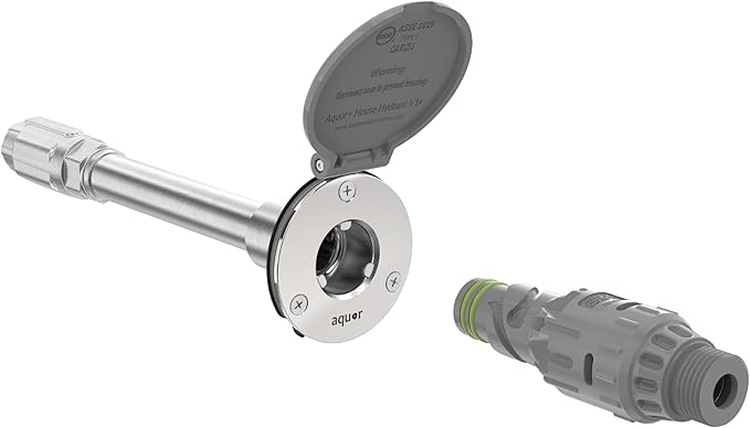 Aquor House Hydrant V1+ Frost Free Outdoor Faucet with Quick-Connect and Anti-Siphon, 8 inch, Slate Gray Polymer