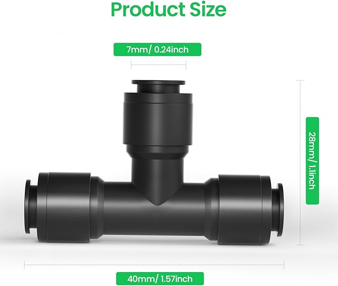 15 Packs Quick Efficient Connector 1/4" Drip Irrigation Tee Connectors Leak Free Fittings for Sprinkler or Drip Irrigation System