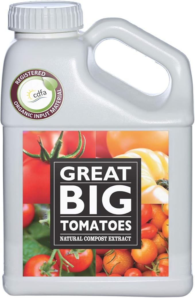 Great Big Tomatoes – Soil and Tomato Fertilizer Booster to Grow The Tastiest Tomatoes and Veggies; 2.5 Gallon Concentrate (Makes 80 Gallons)