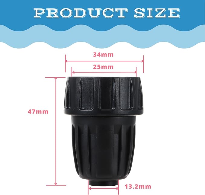 8pcs Garden Hose Adapter, 3/4'' Faucet Convert to 1/2'' Drip Irrigation Tubing, Drip Irrigation Hose Connectors for Outdoor Watering, Fittings with 8pcs Rubber Washers (1 Barb)