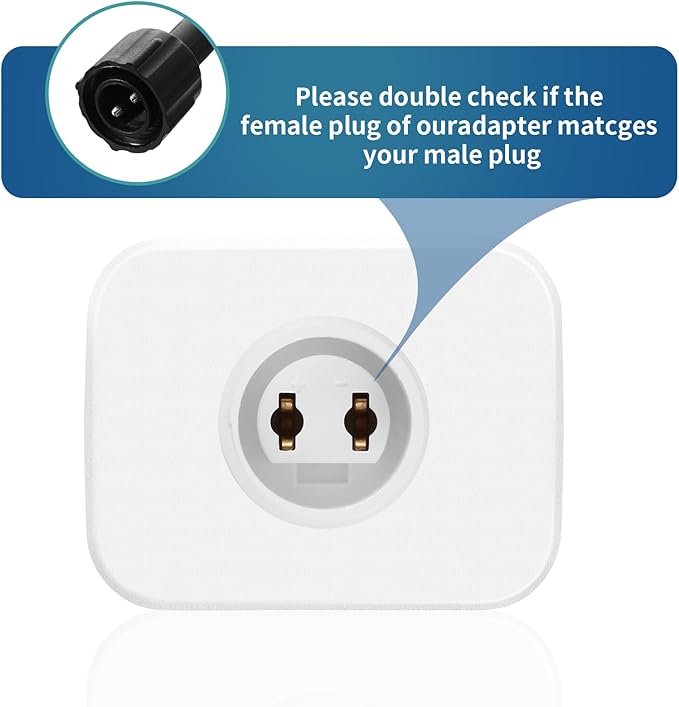 Replacement Yard Inflatable Adapter Power Supply Adaptor - 12V 1.0A 2Pcs - Inflatable Plug Replacement Class 2 Power Supply - White - for Christmas Tree Light/Thanksgiving Yard Blow Up Decorations