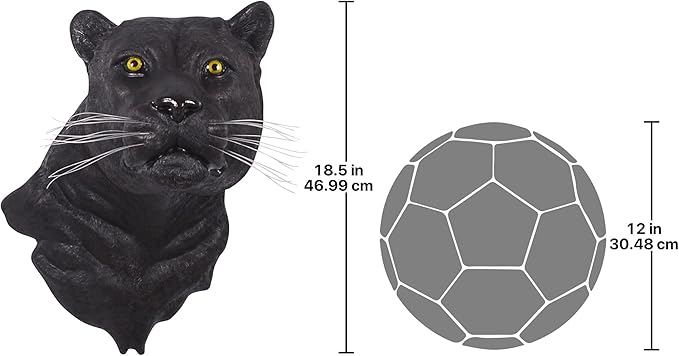 Design Toscano Shadow Predator Black Panther Wall Sculpture