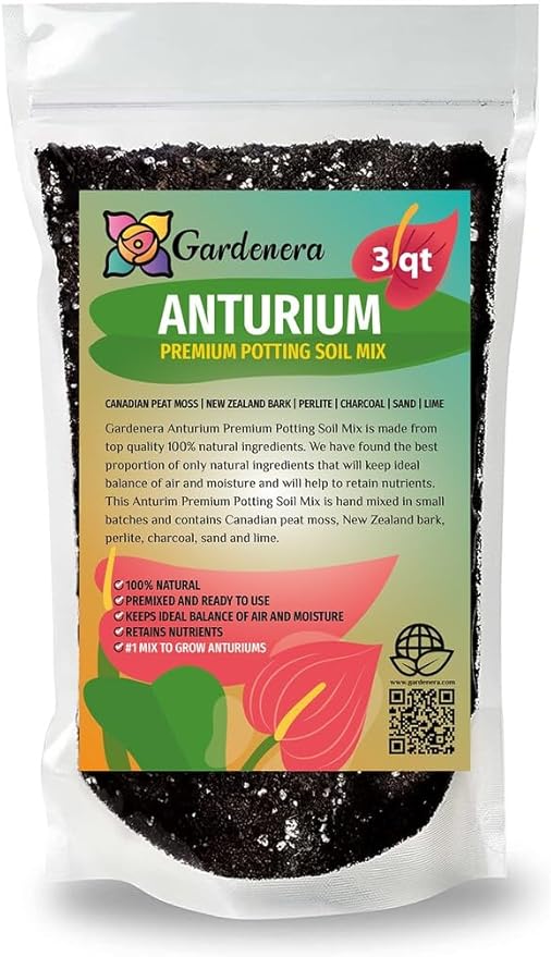 Anthurium Potting Mix - Provide Your Plants with The Perfect Soil Composition - 3 QUARTS