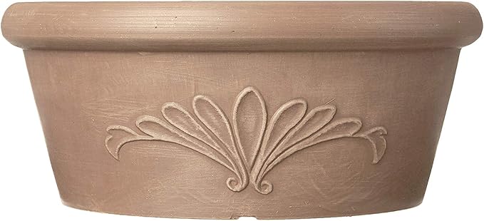 Arcadia Garden Products PSW Pot TA20TP Collection Shallow Bulb Pan Planter Dish Low Bowl for Succulents, Bonsai, Fairy Gardens, Herbs, 8-inch, Taupe