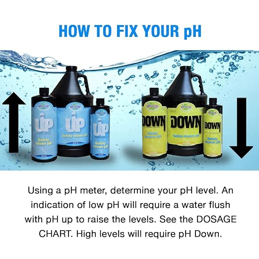 Microbe Life Hydroponics pH Up pH Control Liquid, Premium Buffering for pH Stability, Increases pH Levels, Use with Any Feeding Systems Including Hydroponics or Soil, 1 Gallon