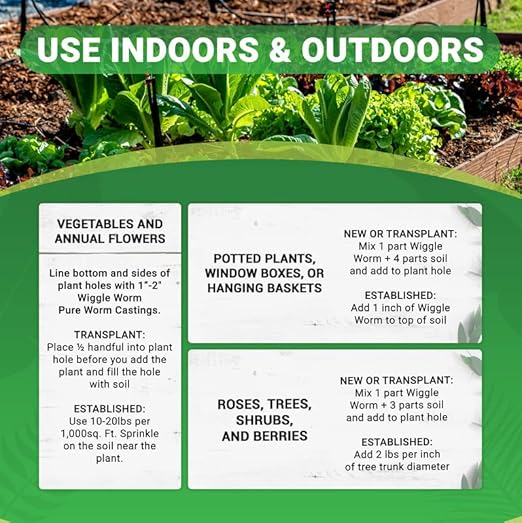 100% Pure Organic Worm Castings Fertilizer, 15-Pounds (3 Pack) - Improves Soil Fertility and Aeration for Houseplants, Vegetables, Gardens, and More – OMRI-Listed and Mineral-Dense