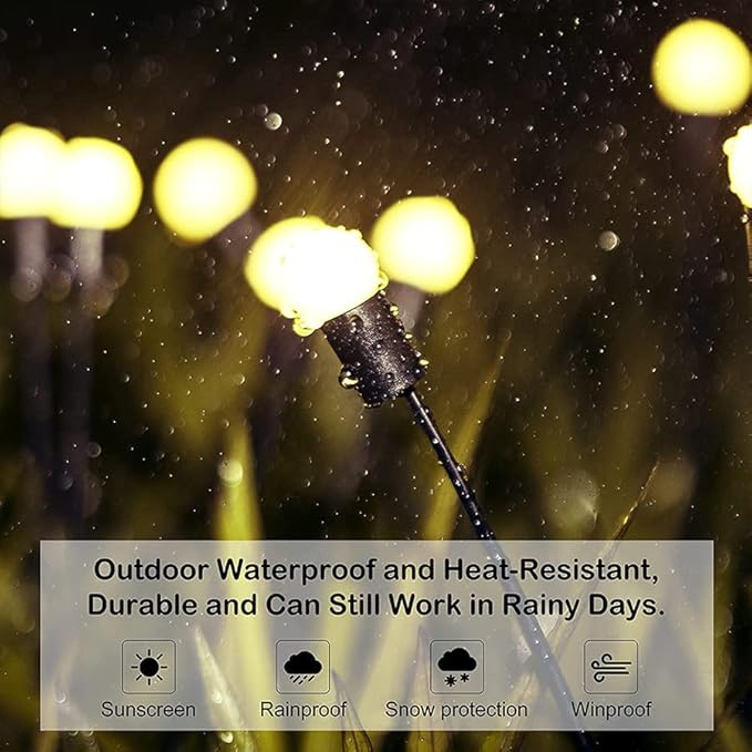 ANTQUE 10 Pack Solar Garden Lights, New Upgraded Swaying Starburst Vibrant Lights Waterproof Outdoor Yard Patio Pathway Decoration