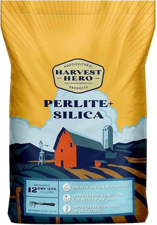 EasyGo Product Harvest Hero Perlite w/Silica for Potting Soil Mix, Root Cuttings, Containers and Hydroponic Growing - Medium Grade - 3 Cubic Foot – 20 Pounds