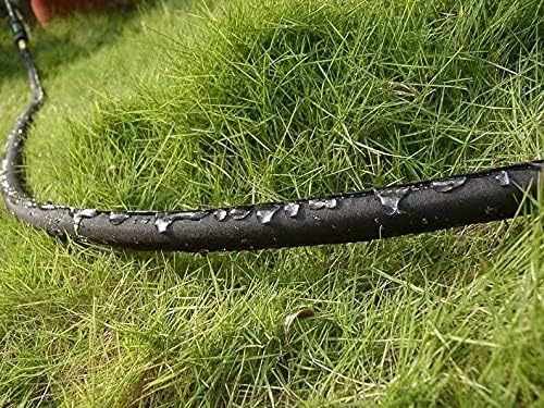 LINEX Flat Soaker Hose 50 ft with Stake for Garden Beds Drip Sprinkler Irrigation Hose Heavy Duty Saving 80% Water for Vegetable