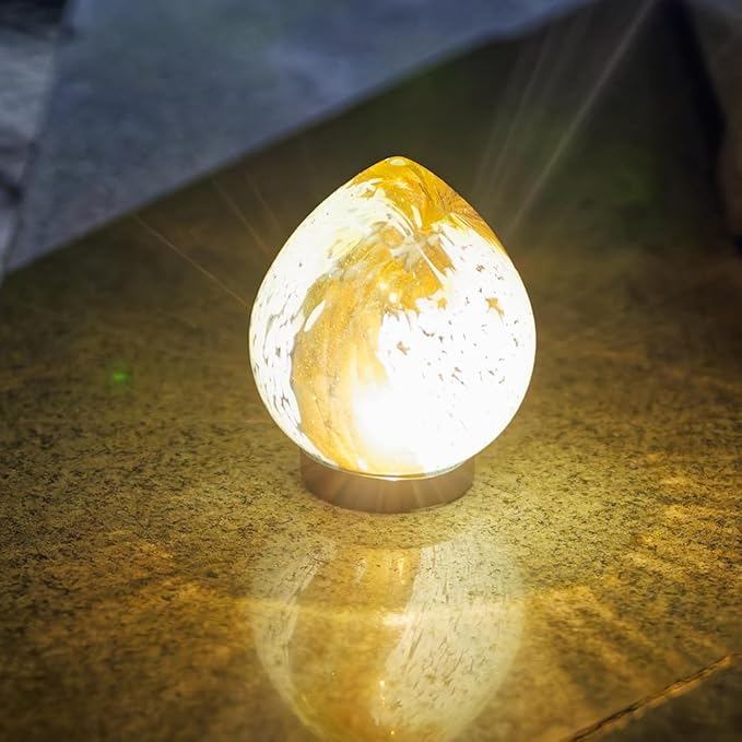 Outdoor Solar Lanterns, Glass Solar Powered Lantern Colorful Solar Garden Lights Decorative Solar Lamp for Patio, Lawn, Tabletop-Sky Blue