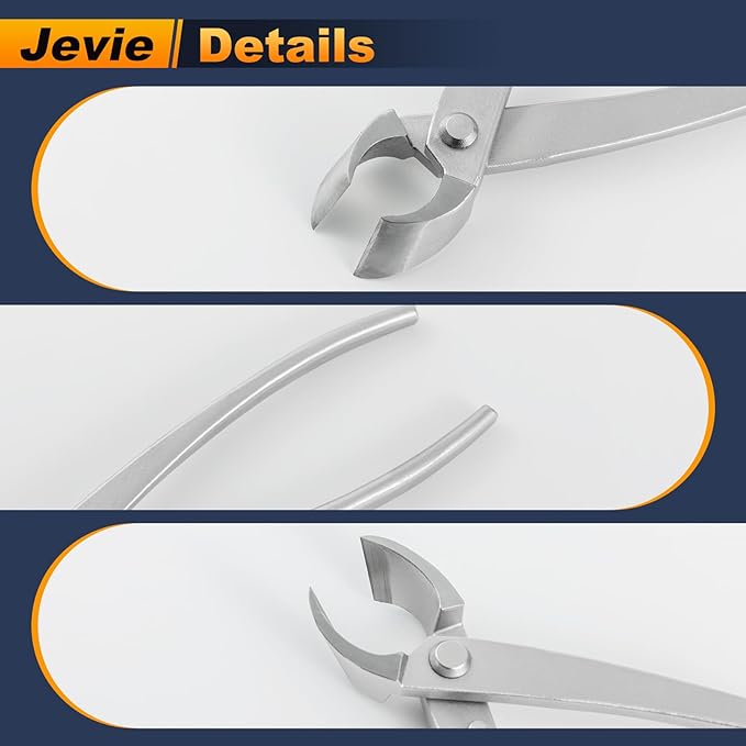 8 inch Concave Cutter, Stainless Steel Cutter for Bonsai & Gardening Pruning, Supplied By Jevie (Circular)
