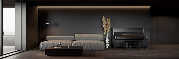 Dimoon 118''x23.6'' Black Skin Peel and Stick Wallpaper Contact Paper Modern Self Adhesive Wall Paper Removable Renter Friendly Textured Solid Color Cabinet Vinyl Roll (118''x23.6'',Black Skin)