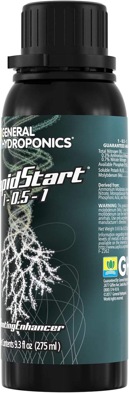 General Hydroponics RapidStart, Plant Food, 1-0.5-1, 275 mL.