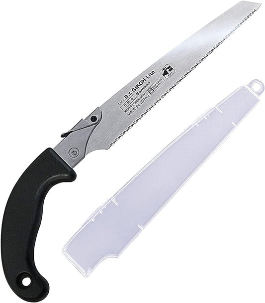 KAKURI Japanese Hand Saw [Bamboo Cutting] 8-1/4" Japanese Pull Saw with Blade Cover, Made in JAPAN