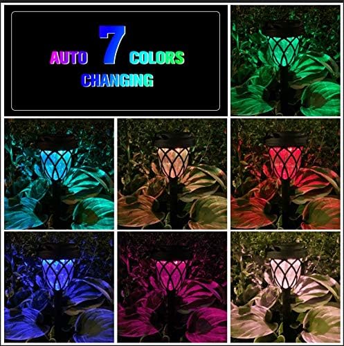 10 Pack Color Changing Solar Lights Outdoor Decorative for Garden Pathway Walkway, Solar Outdoor Decorations for Patio Garden Christmas.