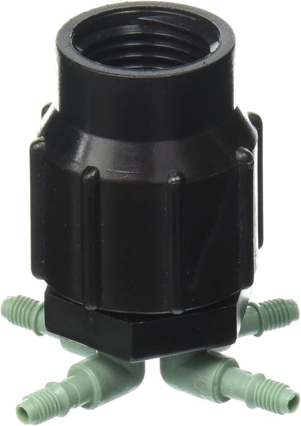 10-Pack Orbit 69025 Drip System 4-Port Watering Manifold for 1/4 Inch Tube - Efficient Garden Irrigation