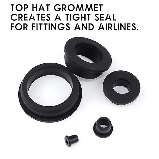 1/2 Inch Drill Hole, 5/16 Inch ID Silicone Rubber Grommets for Wiring, Automotive Firewall Hole Plug Top Hat Grommets for 5/16 Inch OD Vinyl Tubing in Hydroponic Irrigation Systems, 20 Pack