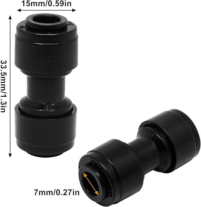 30 Pack Quick Connect 1/4 Irrigation Fittings, Quick Connect Fittings, Universal Straights Fitting for 1/4 Inch Irrigation Tubing, Leak Free Fittings for Sprinkler or Drip Irrigation System