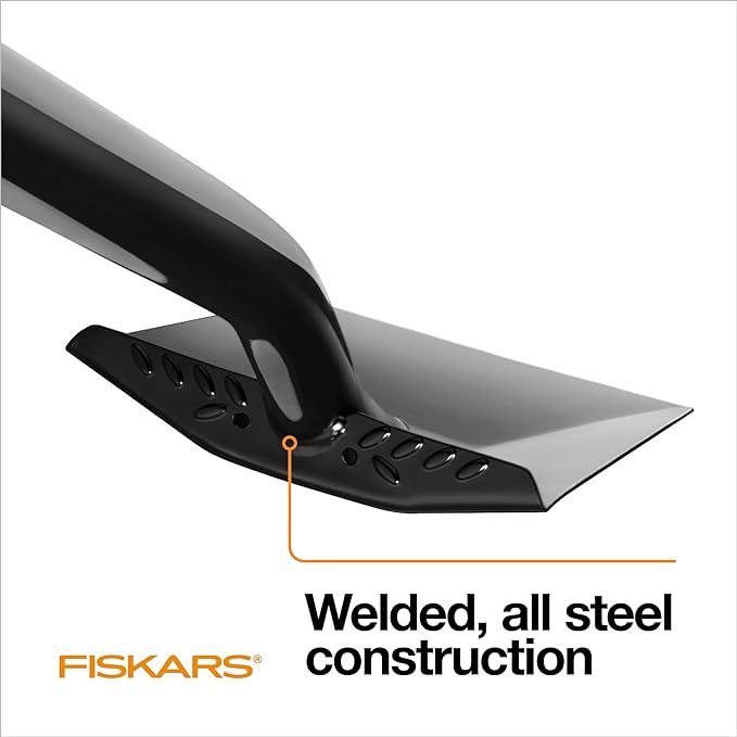 Fiskars 46" Spade Garden Shovel, Steel Flat Spade with Ergonomic D-Handle, Sharp Blade Square Shovel for Lawn Edging, Digging, Pruning, Heavy Duty Yard Tool, Easy Cuts in Grass and Turf