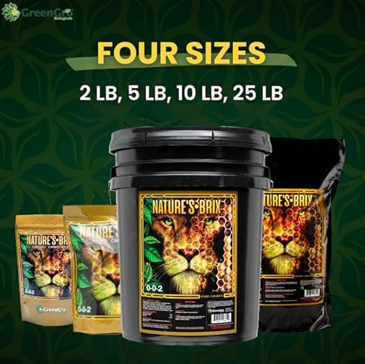 GreenGro Nature’s Brix 0-0-2, Premium Plant Food for All Gardening Methods, Increases Brix Levels and Resin Production (5 lb)