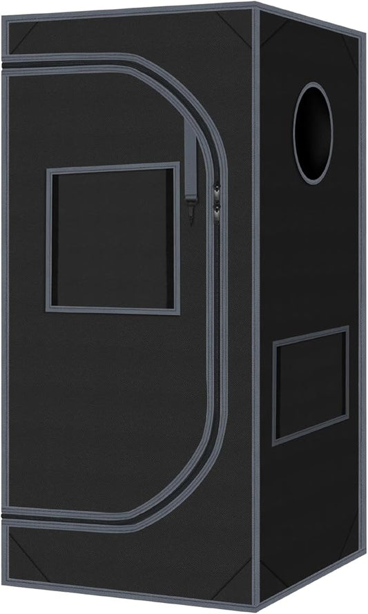 24"x24"x55" Grow Tent for Indoor Plants 600D Mylar Hydroponic High Reflective GrowTents for Plant Fruit Flower Veg Growing