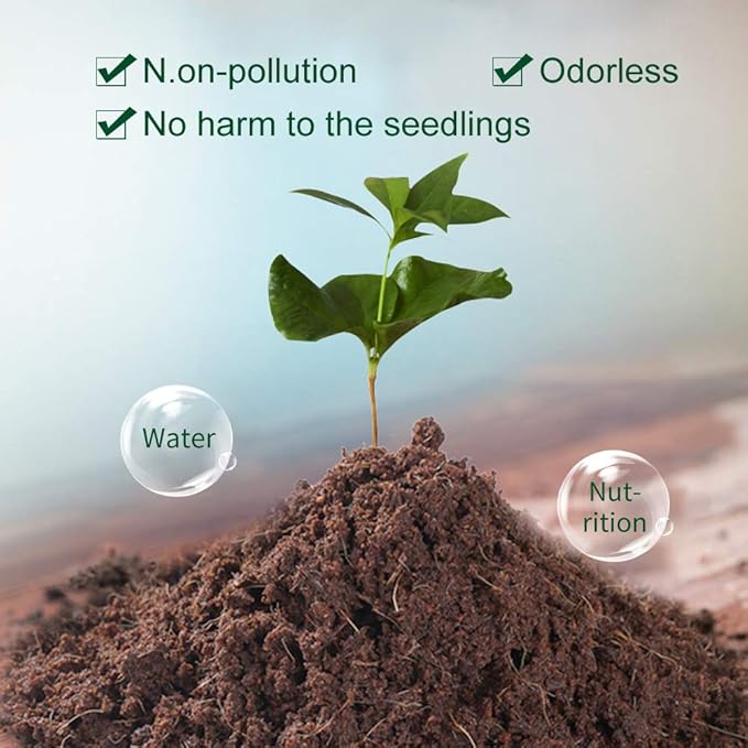 Coconut Coir Brick, 6 Pack 8.6 Pound Coconut Fiber Block, Organic Nutrition Soil for Plants and Flowers, Great Seed Bed (6)