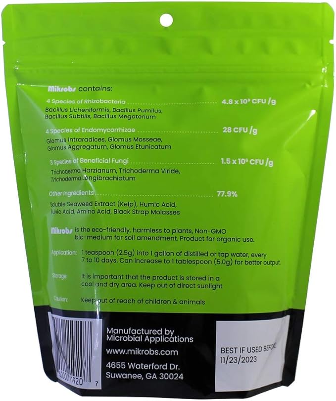 Microbial Superpack for Living Soil. Revitalize Plants (8 Oz)