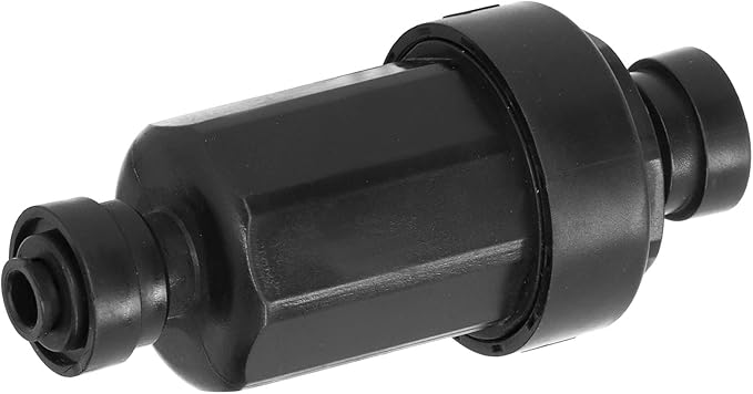1/4in Irrigation Filter with Stainless Steel Strainer Quick Connect Filtration System for Courtyards Gardens Agriculture Black 3.9x1.6in