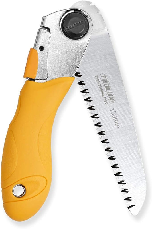 Folding Pruning Hand Saw 5 Inch Camping Wood Mini Small Saw Garden Tree Saw Japanese Pull Razor Teeth Saw Durable for Wood Branches Bone Camping with SK-5 Steel Blade.