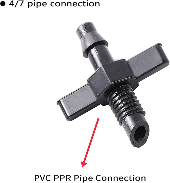 Barb Tubing Coupling Adapter Thread (1/4") x Barb 1/4" Drip Micro Irrigation Threaded With Barb 1/4-Inch Coupling（100PC/Bag）