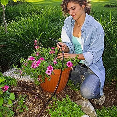 Hourleey Blank 200 FT Distribution Tubing Irrigation Drip Hose, 1/4 Inch Drip Line