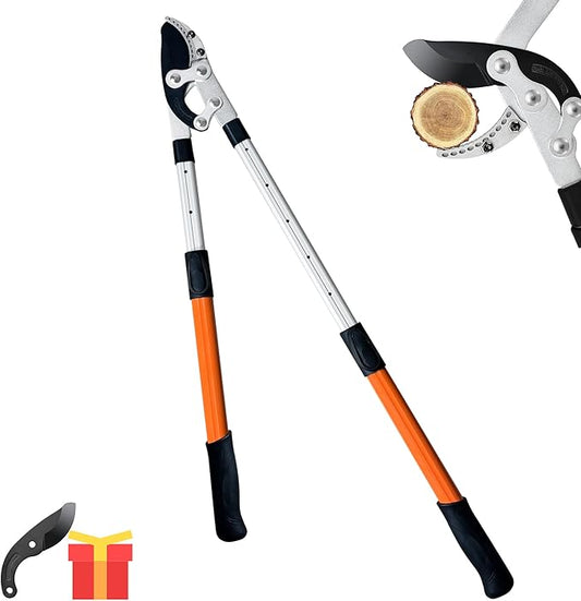 27-41'' Extendable Hand Loppers for Pruning, Tree Trimmer with 1.5" Cutting Capacity, Chops Thick Branches Ease, Heavy Duty Tree Pruner with SK5 Spare Blade
