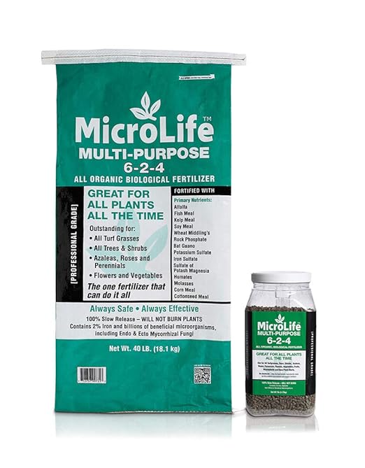 MicroLife Multi-Purpose (6-2-4) Professional Grade Granular Organic Fertilizer for All Plants All the Time, 40 LBS