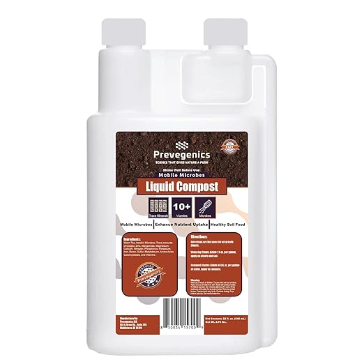 Liquid Compost | (32 fl. oz.) | Worm Tea with Trace Minerals, Vitamins, and Aerobic Microbes | Improves Soil Health, Mobile Microbes, and Enhance Nutrient Uptake