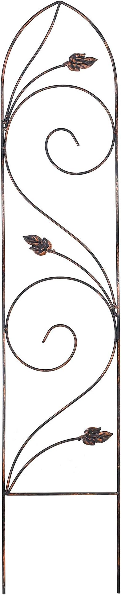 Arcadia Garden Products TR04 Autumn Leaf Trellis, 4' x 10", Bronze