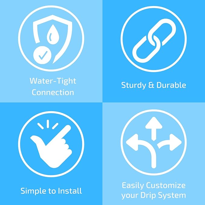 3-Pack 1/4 Inch Drip Irrigation Tubing to Faucet/Garden Hose Adapter - Connector Fittings for 1/4" Tubing x 3/4" FHT