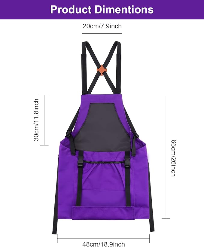 Gardening Apron, with Quick Release Pockets for Harvesting Gardening with Pockets, Water Resistant Apron