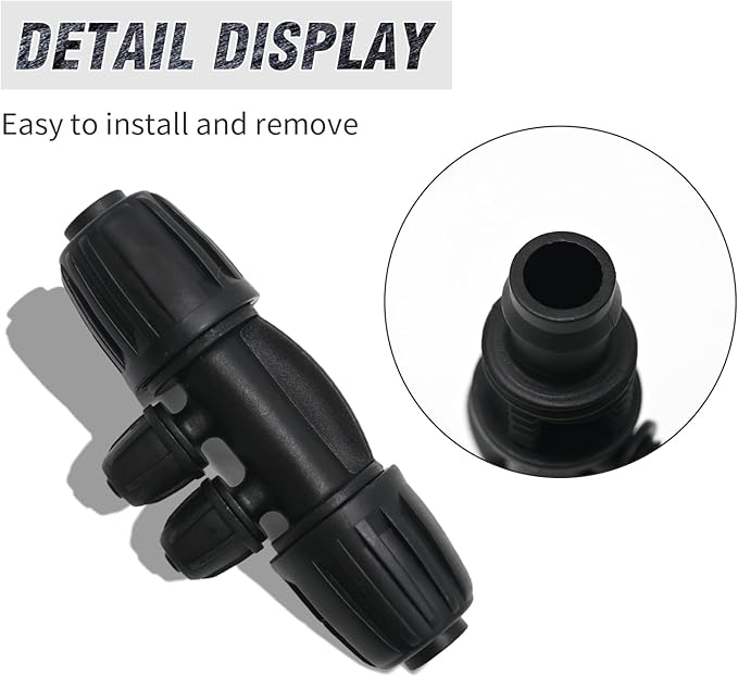 Barbed Tee 4 Way 16 Double Latch Reducing Cross for (1/2 inch ID x 0.60 inch-0.63 inch OD) 16 mm Drip Tubing 1/2 inch to 1/4 inch Pipeline Irrigation Fittings (10PCS-4Way)